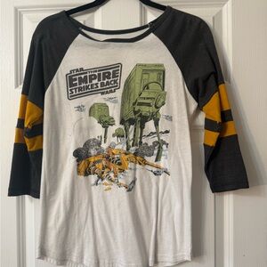 Star Wars Gray and Black Logo Tee